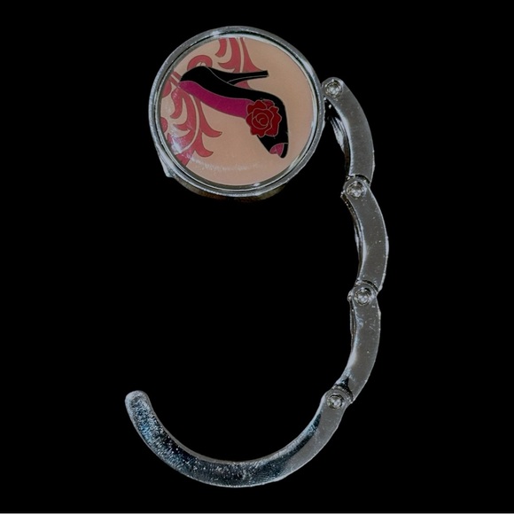 HANDBAG HOLDER Vintage Purse Hook Collapsible PORTABLE HANGER - Picture 3 of 6